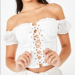 I.AM.GIA Holly Corset Top White Small (Like New Condition)
